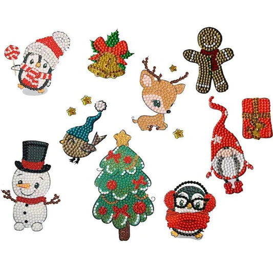 Christmas Characters Crystal Art Sticker Set