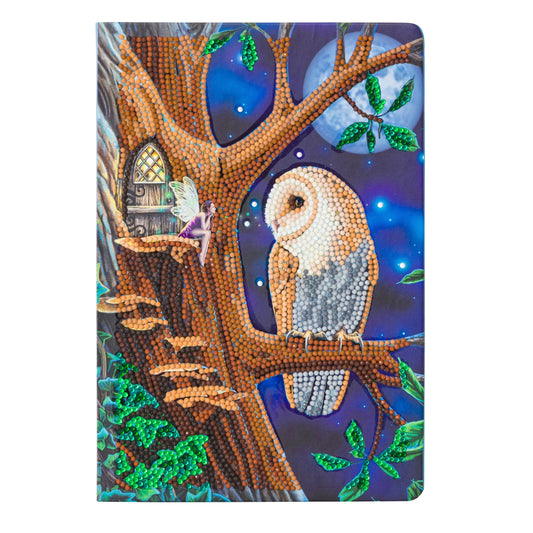 Owl and Fairy Tree Crystal Art Notebook