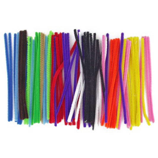 Acrylic Pipe Cleaners - Assorted Colours, 30cm
