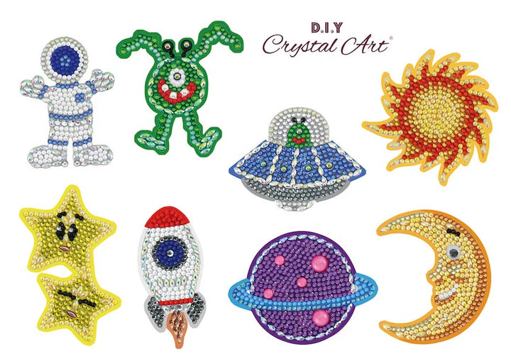 Space Superstars Crystal Art Sticker Set
