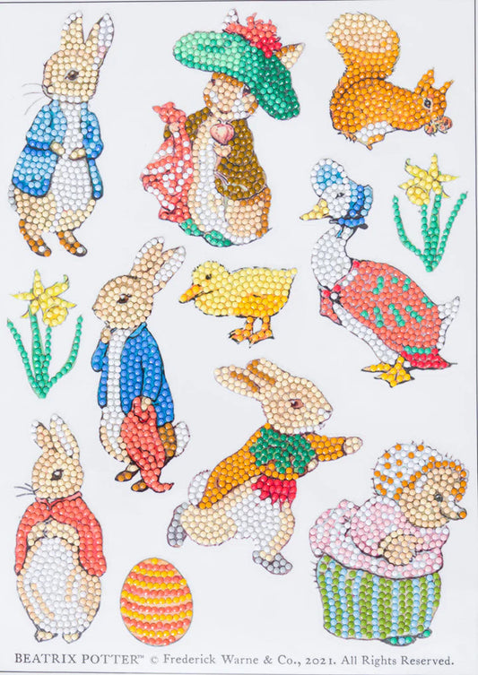 Peter Rabbit & Friends Crystal Art Sticker Set