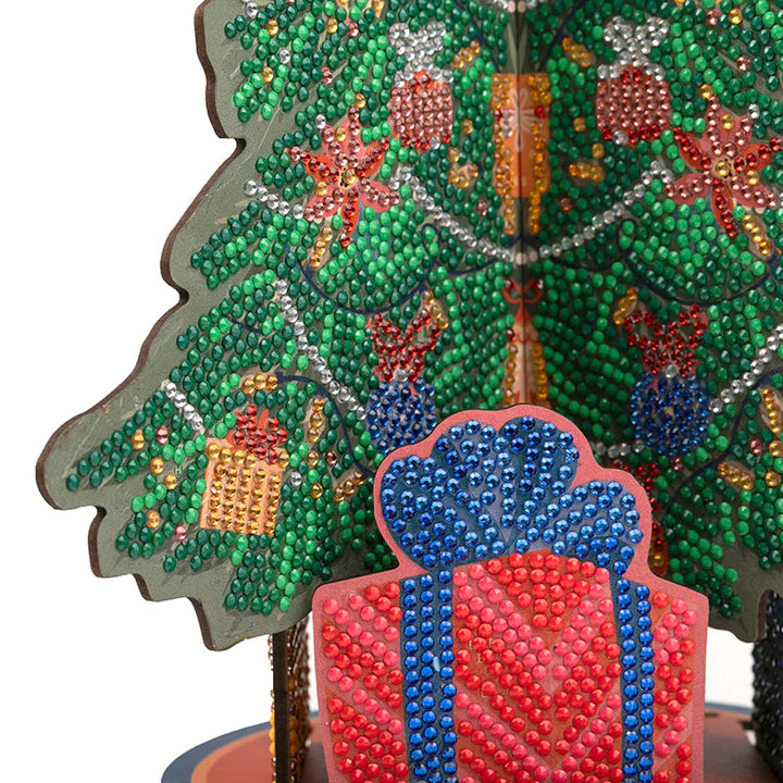 Presents by the Tree 3D Crystal Art