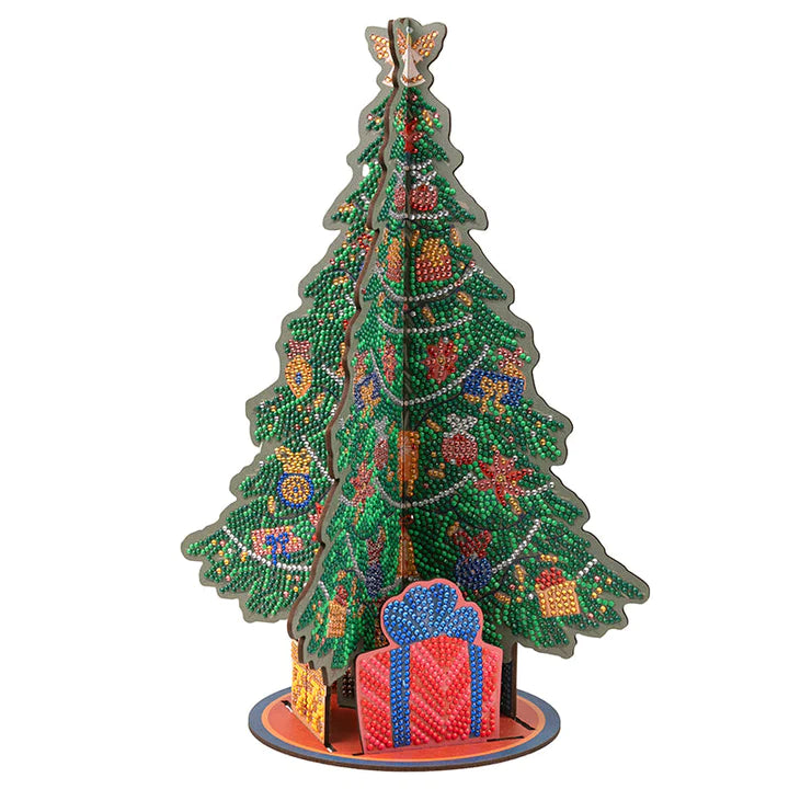 Presents by the Tree 3D Crystal Art