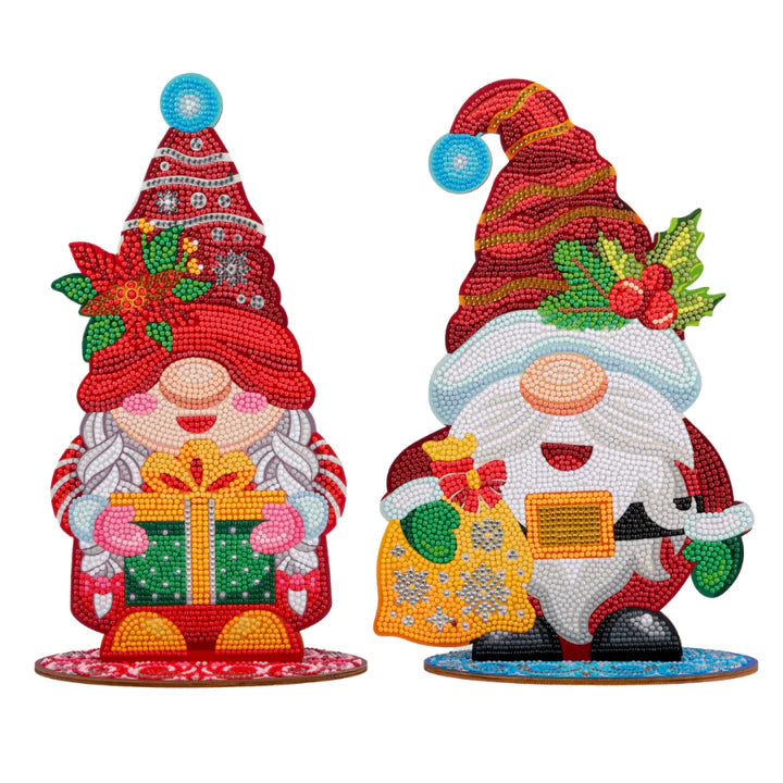 Gnomes - Christmas Buddies XL Crystal Art - Set of 2