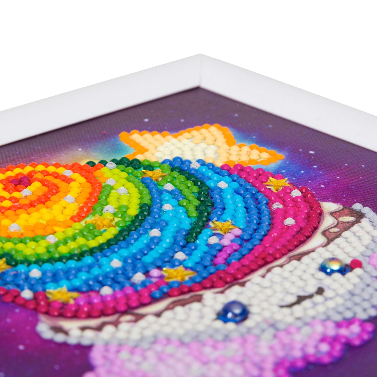 Rainbow Cupcake Crystal Art Frameable