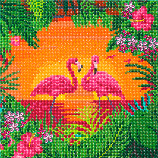 Fancy Flamingos Crystal Art Kit