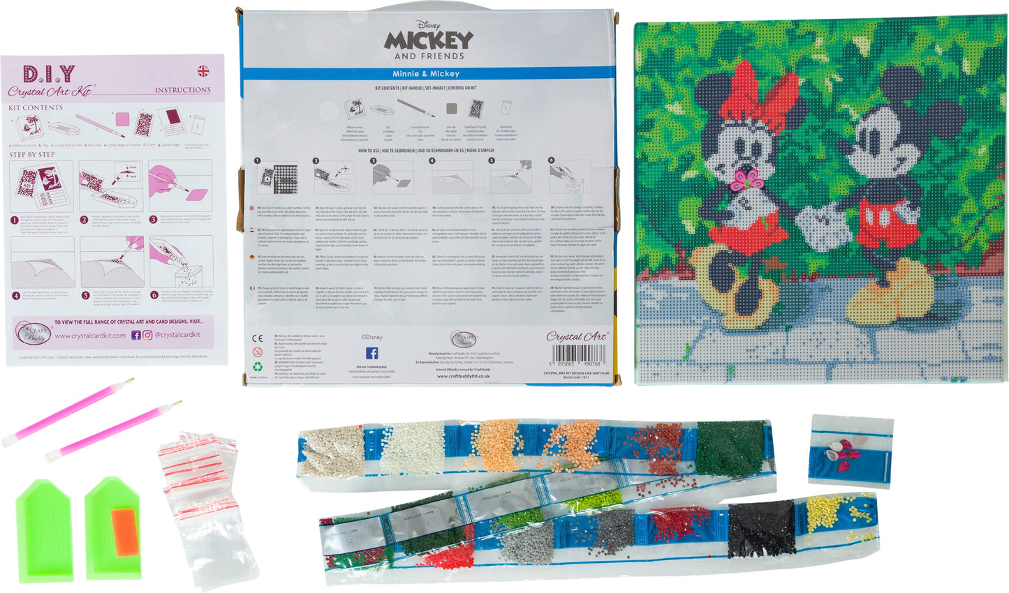 Disney Mickey & Friends - Mickey & Minnie Crystal Art Kit