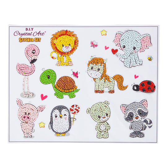 Animal Friends Crystal Art Sticker Set