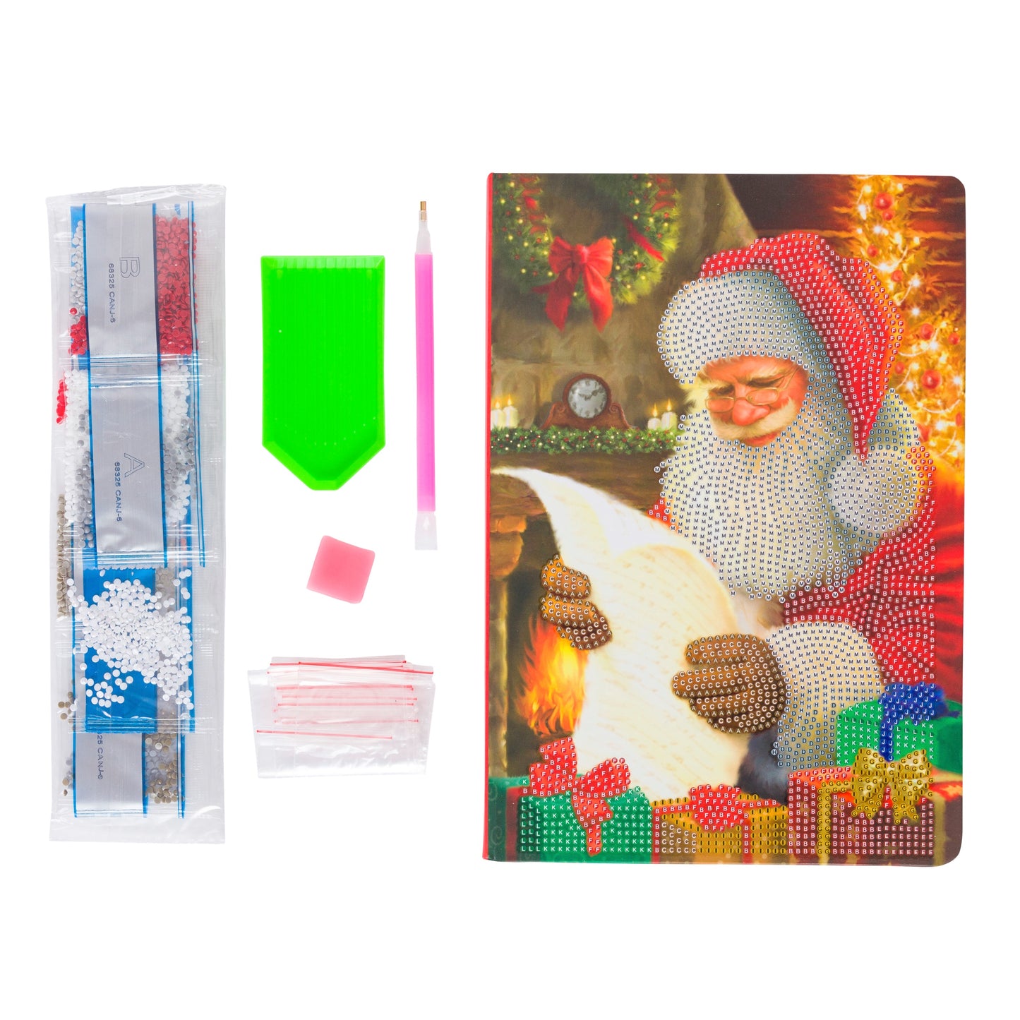 Santa's List Crystal Art Notebook