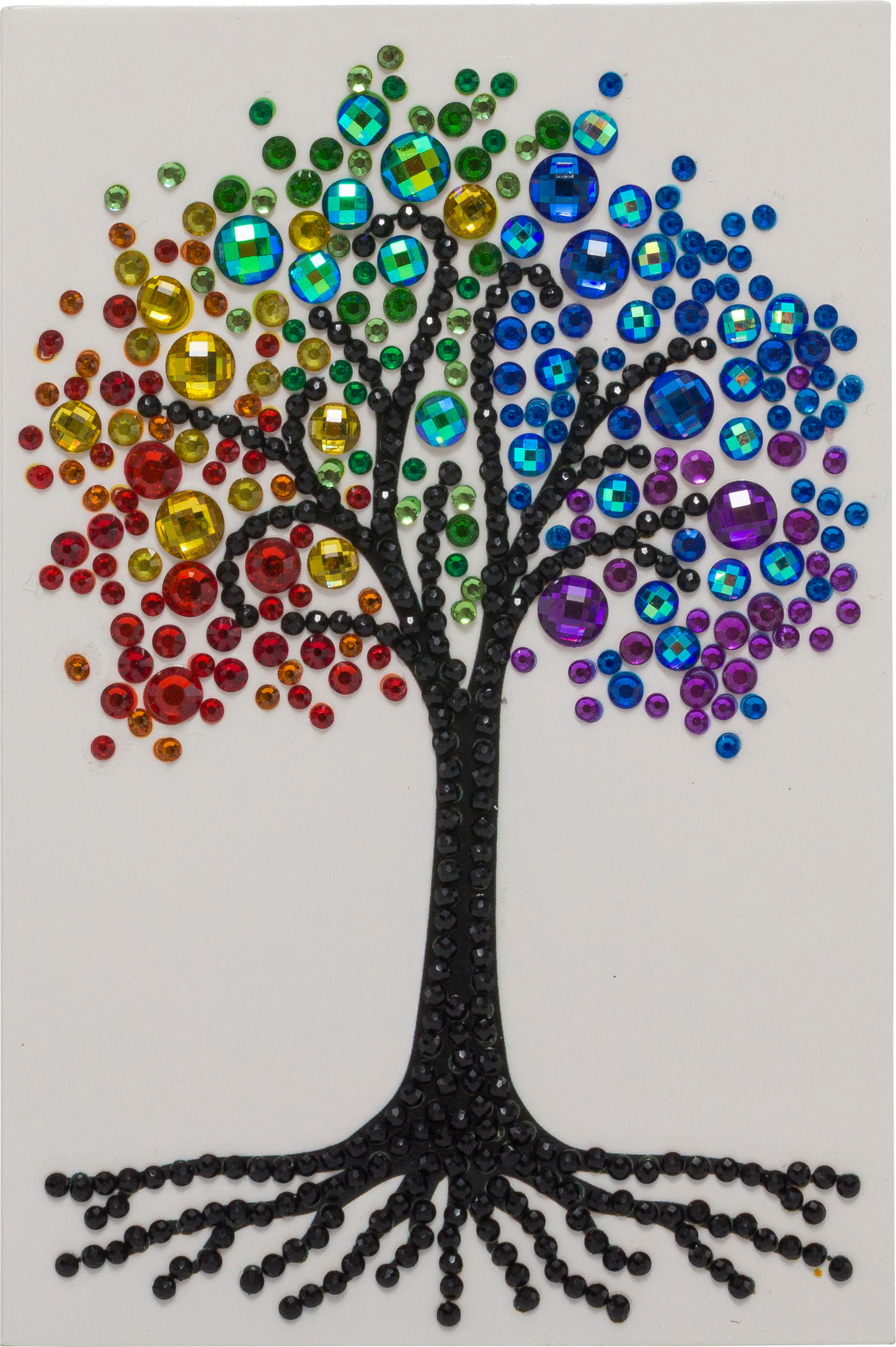 Rainbow Tree Crystal Art Card