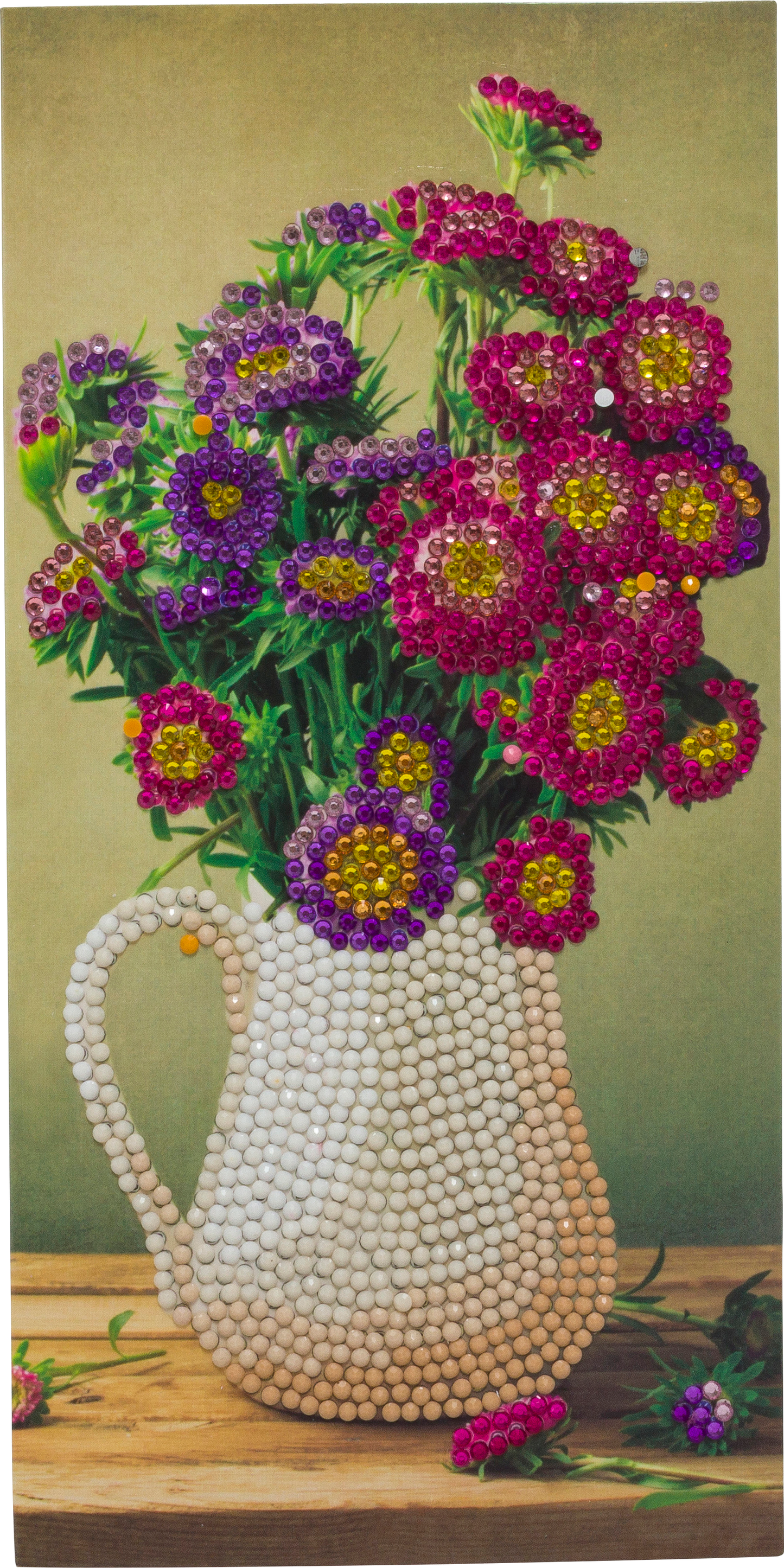 Flower Vase Crystal Art Card