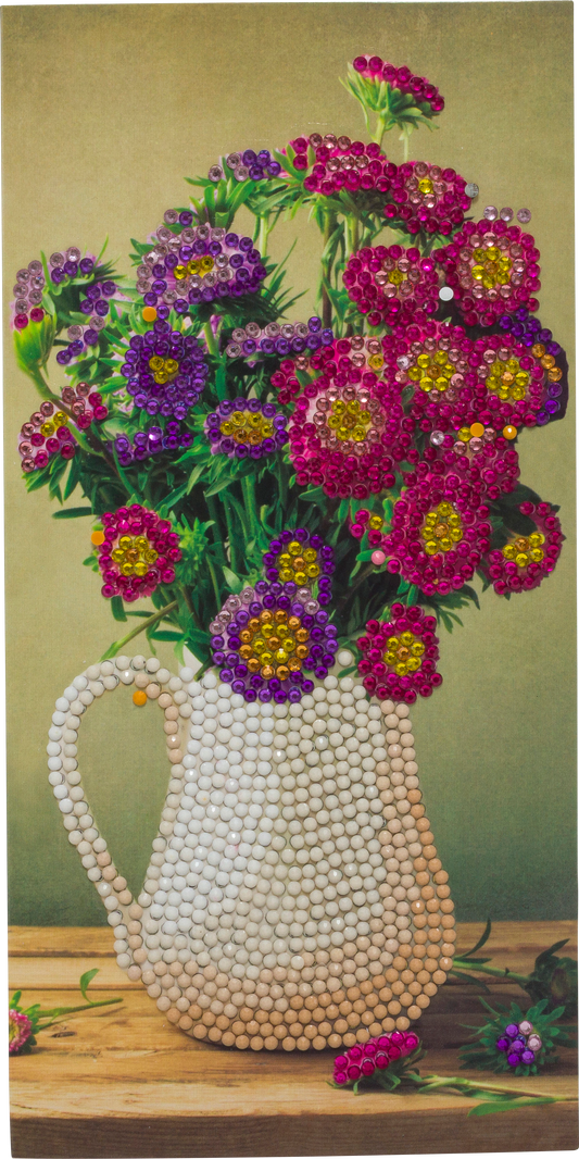 Flower Vase Crystal Art Card