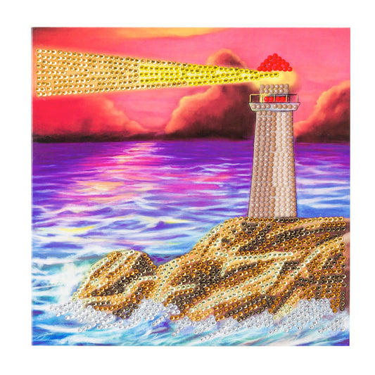 Lighthouse Crystal Art Card