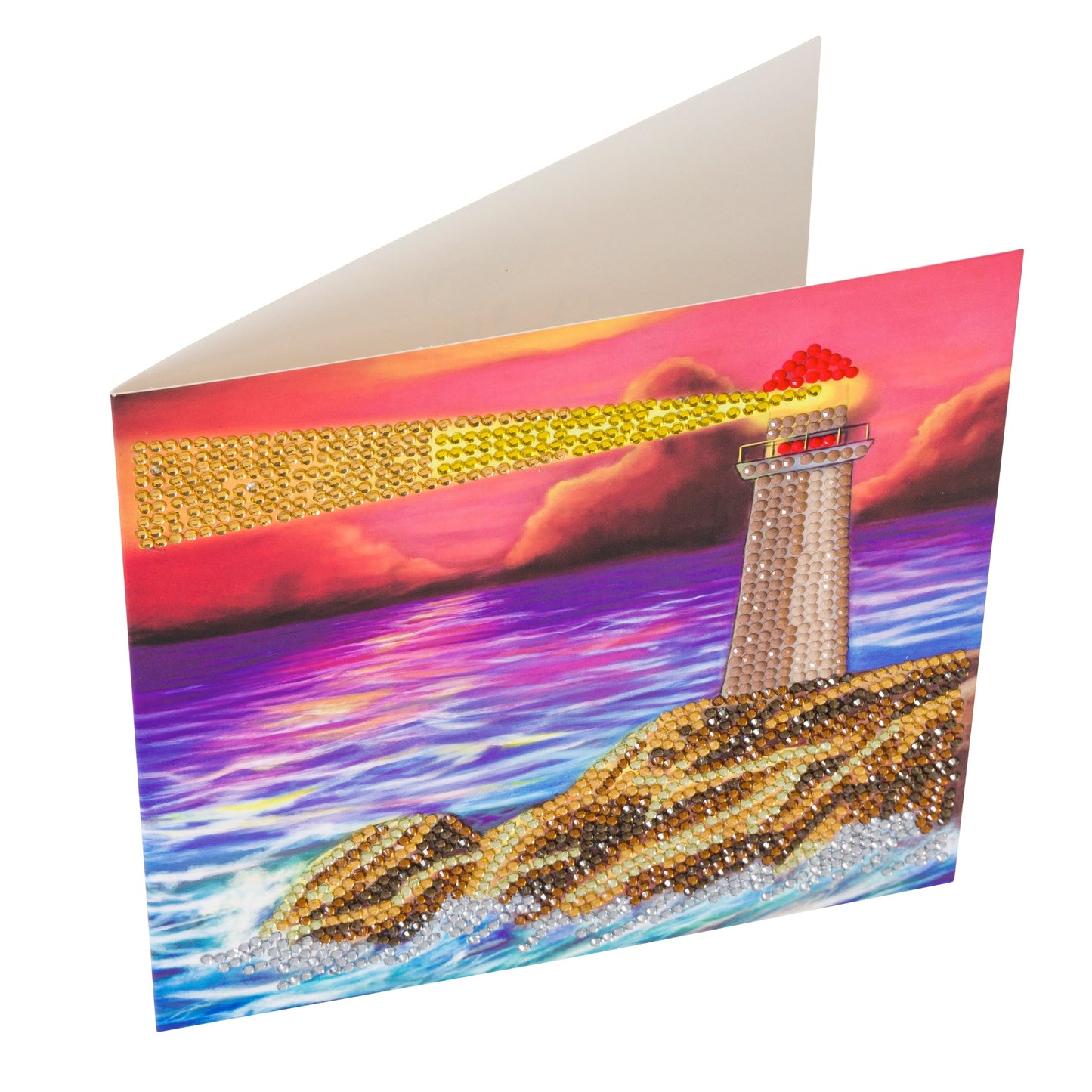 Lighthouse Crystal Art Card