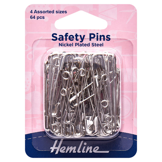 Hemline Safety Pins 64 pcs