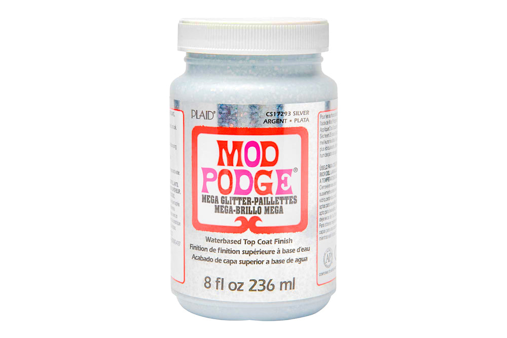 Mod Podge Mega Glitter Silver, 8oz