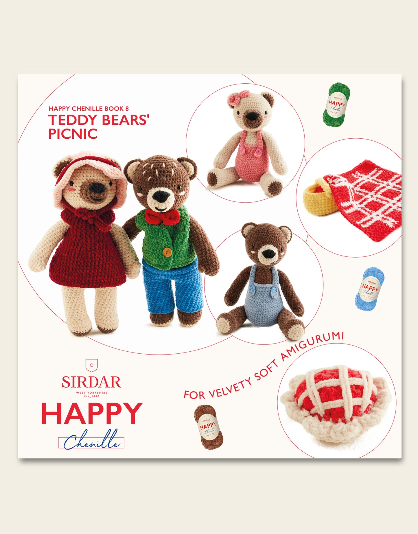 Sirdar Happy Chenille Book 8 - Teddy Bears' Picnic
